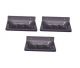 Easyhome Furnish EBA-A-1073B Acrylic Soap Dish Set, Material Acrylic, Color Black, Dimension 15 x 11 x 4cm