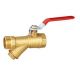 Sant FBV 4 Forged Brass Ball Valve with Y Strainer, Size 15mm