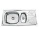 Jim Kitchen Sink, Shape SBMB 3, Overall Size 37 x 18 x 8inch, Bowl Size 16 x 14inch