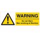 Safety Sign Store CW425-2159AL-01 Warning: Do Not Start Sign Board