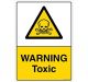 Safety Sign Store CW447-A3PC-01 Warning: Toxic Sign Board