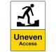 Safety Sign Store CW601-A4AL-01 Uneven Access Sign Board