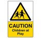 Safety Sign Store CW605-A3V-01 Caution: Children At Play Sign Board