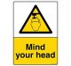 Safety Sign Store CW608-A3PC-01 Mind Your Head Sign Board