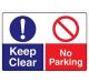 Safety Sign Store CW610-A2AL-01 Keep Clear No Parking Sign Board
