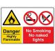 Safety Sign Store CW707-A3PC-01 Danger: Highly Flammable Sign Board