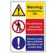Safety Sign Store CW713-A2PC-01 Warning: Construction Site Sign Board