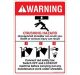 Safety Sign Store DS413-A6V-01 Warning: Crushing Hazard-Shredder Sign Board