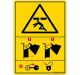 Safety Sign Store DS414-A6V-01 Warning: Crushing Hazard-Shredder - Graphic Sign Board