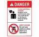 Safety Sign Store DS423-A4V-01 Danger: Flying Material Hazard Sign Board