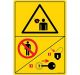 Safety Sign Store DS432-A4V-01 Warning: Flying Material Hazard - Graphic Sign Board