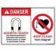Safety Sign Store DS503-A6V-01 Danger: Magnetic Hazard Sign Board