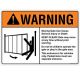 Safety Sign Store FS111-A4AL-01 Warning: Moving Gate Sign Board