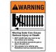 Safety Sign Store FS113-A3PC-01 Warning: Moving Gate Sign Board