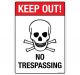 Safety Sign Store FS114-A3AL-01 Keep Out No Trespassing Sign Board