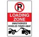 Safety Sign Store FS121-A3V-01 Loading Zone Sign Board
