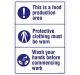 Safety Sign Store FS505-A4PC-01 Food Protection Area Sign Board