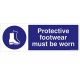 Safety Sign Store FS610-1029AL-01 Protective Footware Must Be Worn Sign Board