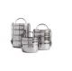 Generic Stainless Steel Clip Lunch Box, Diameter 10cm, Number of Containers 4