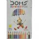 Doms FSC 12 Shades Color Flat TIN Pencil