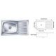 Nirali Elegance Ultra Glossy Finish Kitchen Sink, Size: 1000 x 510mm