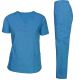 Generic 85206-L V Neck Scrub Suit Set, Color Blue, Size Large