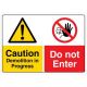 Safety Sign Store CW209-A3AL-01 Danger: Demolition In Progress Do Not Enter Sign Board