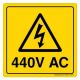 Safety Sign Store CW321-105AL-01 Danger: 440 Volts Sign Board