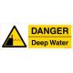 Safety Sign Store CW433-2159AL-01 Danger: Deep Water Sign Board
