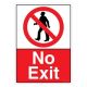 Safety Sign Store CW609-A4PC-01 No Exit Sign Board