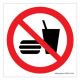 Safety Sign Store CW616-210AL-01 No Food-Graphic Sign Board