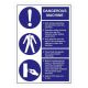 Safety Sign Store CW620-A3V-01 Dangerous Machine Sign Board