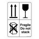 Safety Sign Store CW906-A4PR-01 Fragile Do Not Stack Sign Board