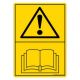 Safety Sign Store DS102-A6V-01 Warning: Read Manual - Graphic Sign Board