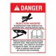 Safety Sign Store DS103-A6V-01 Danger: Operators Manual Sign Board