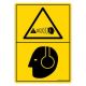 Safety Sign Store DS108-A6V-01 Warning: Hearing Hazard - Graphic Sign Board