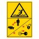 Safety Sign Store DS110-A6V-01 Danger: Entanglement Hazard - Graphic Sign Board