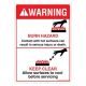 Safety Sign Store DS202-A6PC-01 Warning: Battery Burn Hazard Sign Board