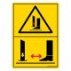 Safety Sign Store DS408-A6V-01 Warning: Crushing Hazard-Jacks - Graphic Sign Board