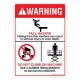 Safety Sign Store DS411-A6V-01 Warning: Fall Hazard Sign Board