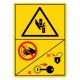 Safety Sign Store DS416-A6PC-01 Warning: Crushing Hazard-Cutouts - Graphic Sign Board