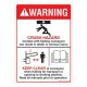 Safety Sign Store DS427-A6PC-01 Warning: Crush Hazard Sign Board