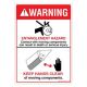 Safety Sign Store DS441-A6V-01 Warning: Entanglement Hazard Sign Board