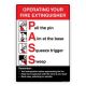 Safety Sign Store FS401-A4V-01 Fire Extinguisher-Operating Procedures Sign Board