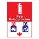 Safety Sign Store FS404-A4V-01 Fire Extinguisher-Liquid & Electrical Sign Board