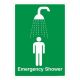 Safety Sign Store FS408-A4V-01 Emergency Shower Sign Board