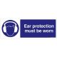 Safety Sign Store FS601-1029AL-01 Ear Protection Must Be Worn Sign Board