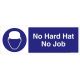 Safety Sign Store FS602-1029AL-01 No Hard Hat No Job Sign Board