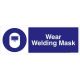 Safety Sign Store FS604-1029AL-01 Wear Welding Mask Sign Board