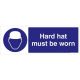 Safety Sign Store FS631-1029PC-01 Hard Hat Must Be Worn Sign Board